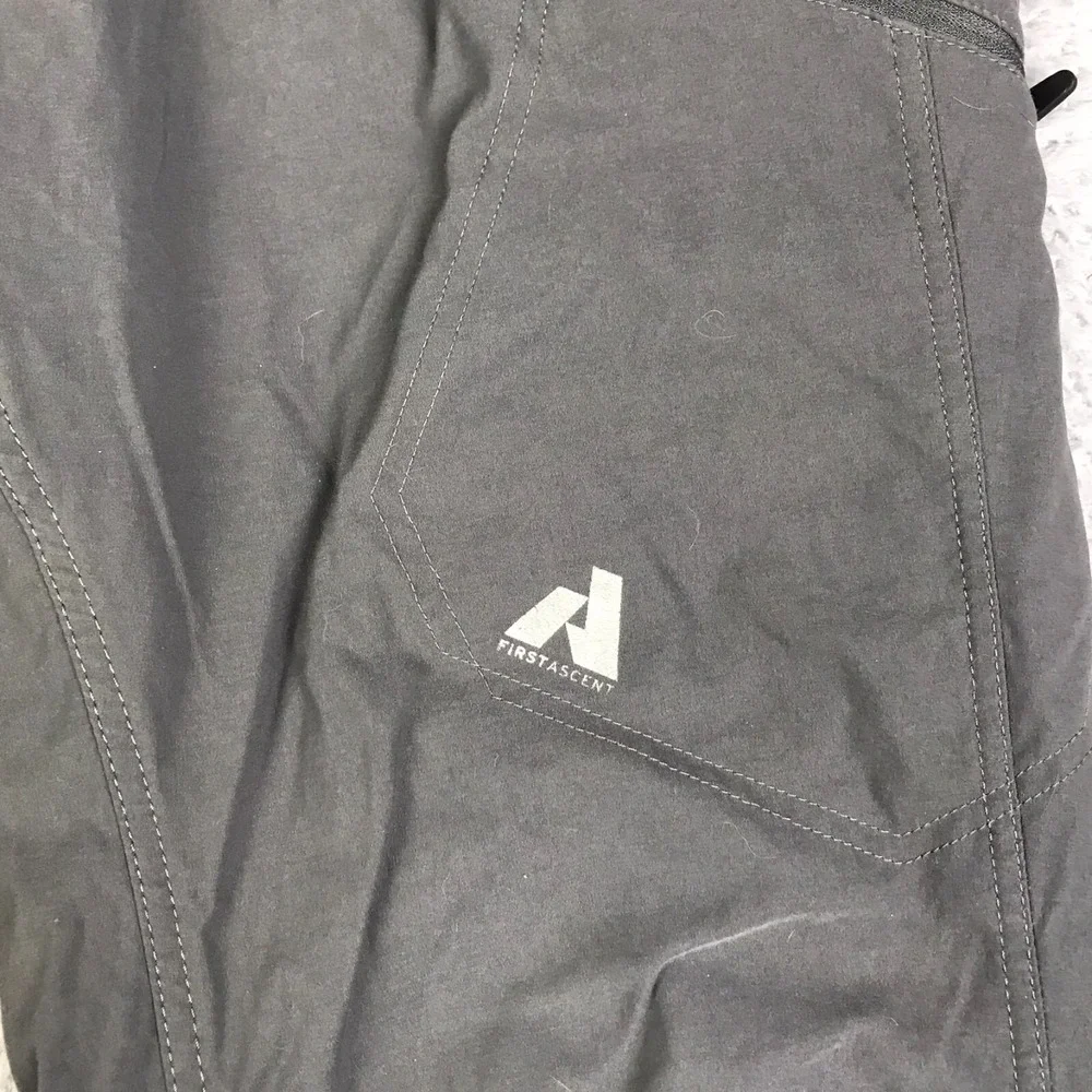 Eddie Bauer First Ascent Guide Pro Pants Mens 36 (38x31) Gray Fleece Lined Cargo